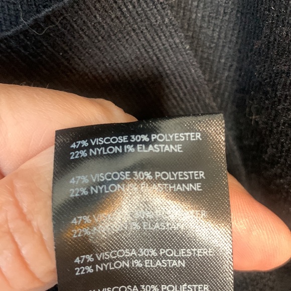 Anthropologie Black Elise Ribbed Sweater Cardigan Top W-148 Size Small - Picture 11 of 13